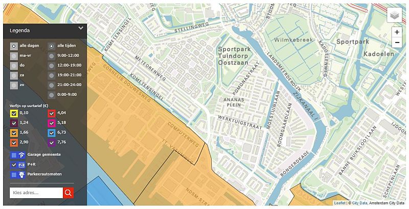 Kostenlos parken in Amsterdam Noord
