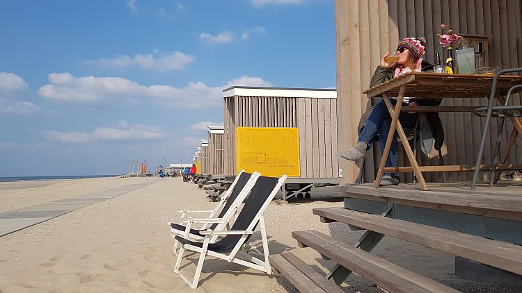 Liegestühle Strandhaus Kijkduin